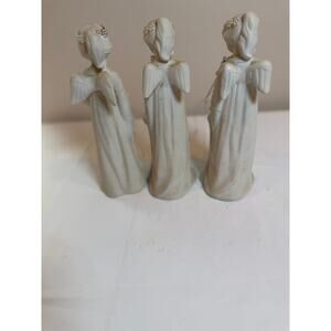 Set of 3 Vintage Ceramic Lighted Angel Figurines – 11.5” Christmas
